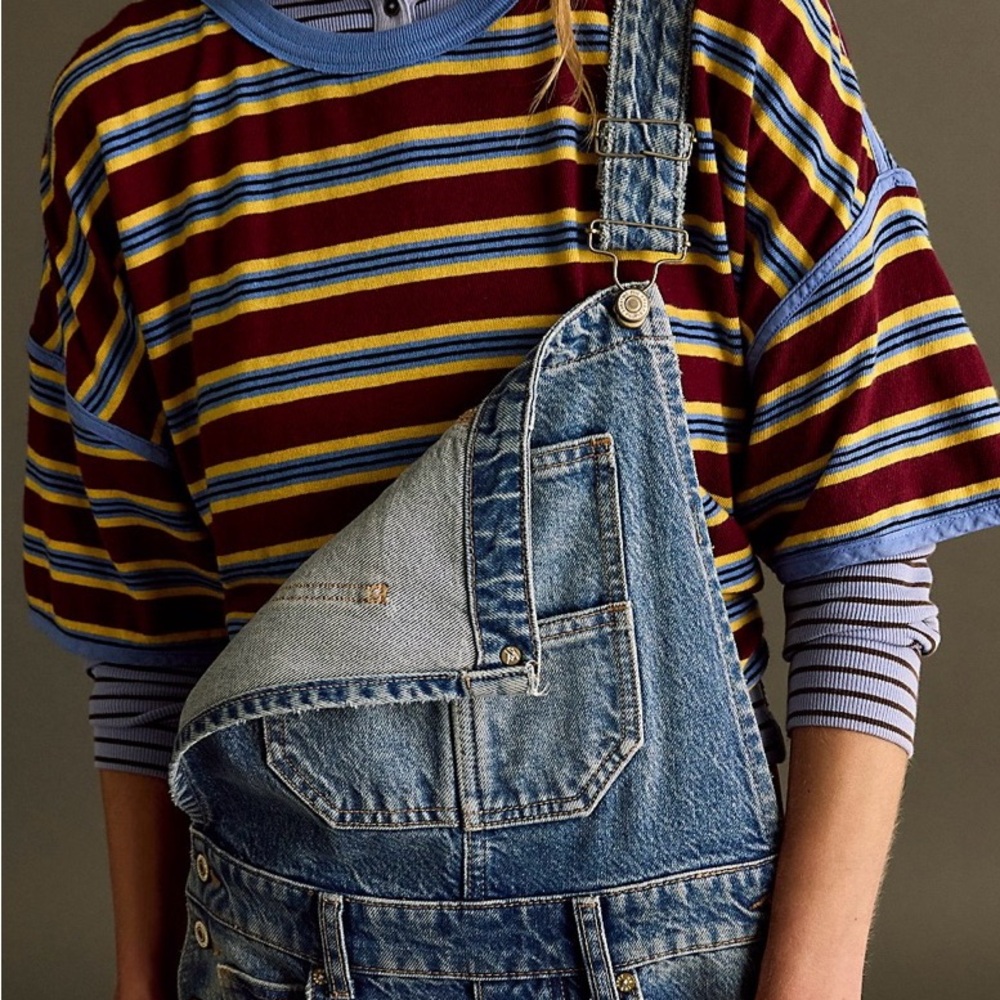 Free People Light Blue Denim Overalls Jumpsuit - Picture 2 of 5